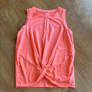 Athleta Girl Coral Sleeveless Twist Knot Top